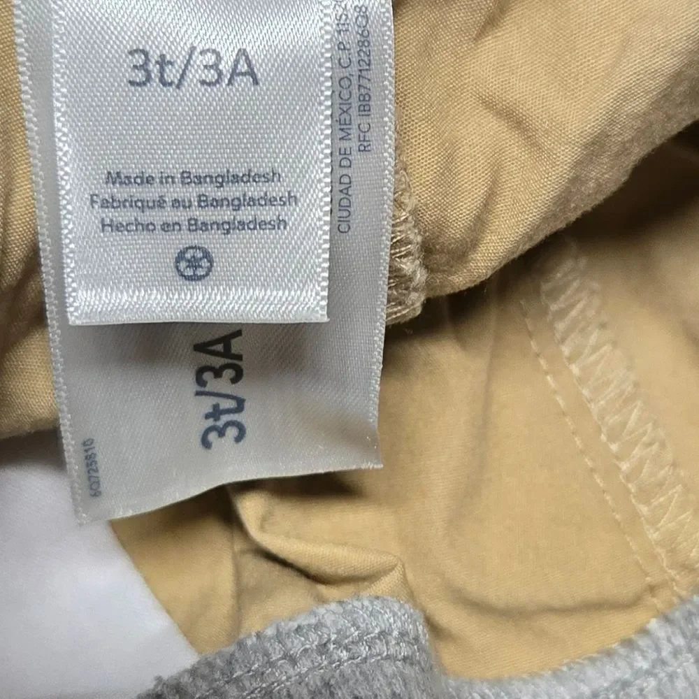 Carter's Toddler Boy 3T Tan Casual Shorts Pull On Drawstring Khaki Kids Cotton